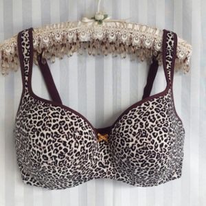 Cacique Balconette Underwire bra leopard print 38F